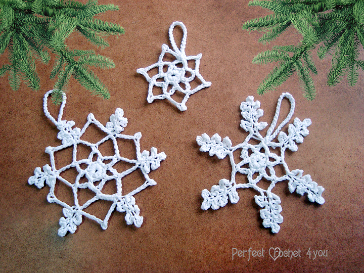 EASY Crochet snowflake pattern, Crochet Hanging Christmas tree ornament, Vintage pattern home decor, Snowflake tutorial winter decoration