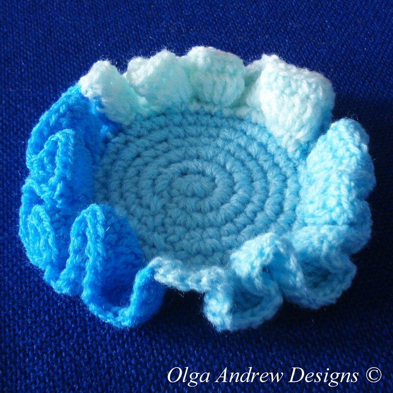 Multicolour ruffle coasters crochet pattern 013 - Image 2