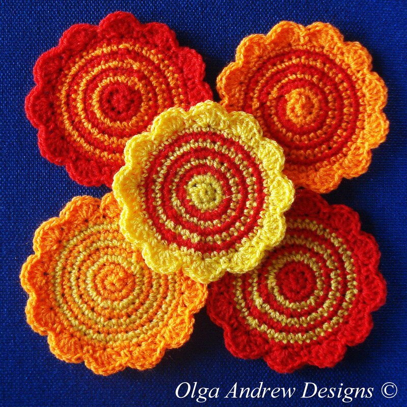 Round coasters crochet pattern 054 - Image 4