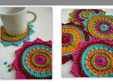 Häkelanleitung Untersetzer von crochet-jewels