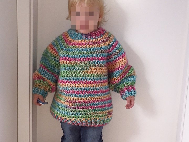 Poncho-Pulli häkeln - alle Größen 