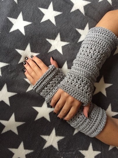 Häkelanleitung Armstulpen/Pulswärmer "Bella"