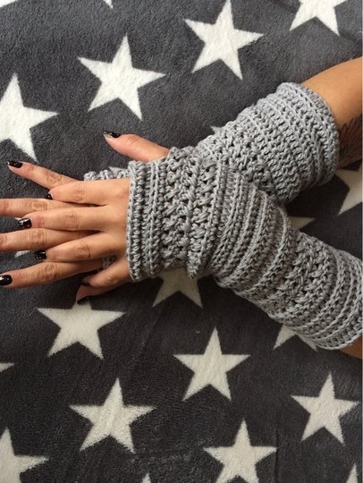 Häkelanleitung Armstulpen/Pulswärmer "Bella"