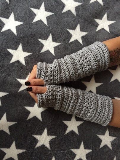 Häkelanleitung Armstulpen/Pulswärmer "Bella"