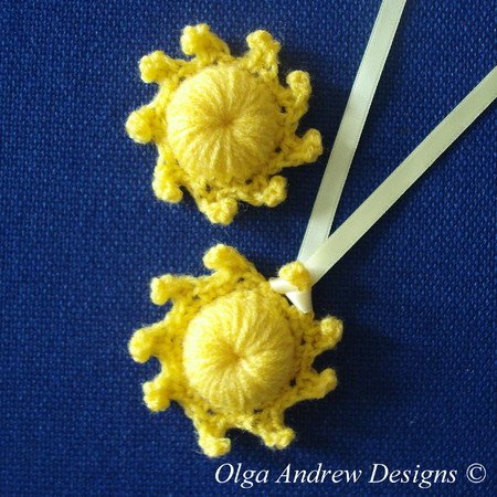 The Sun pendant/brooch crochet pattern 070