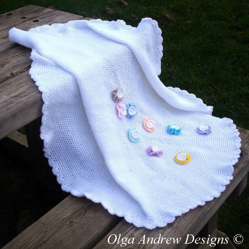 Round baby blanket crochet pattern 062