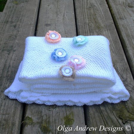 Round baby blanket crochet pattern 062