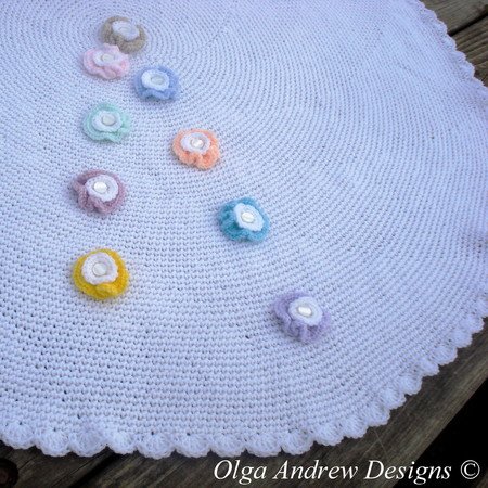 Round baby blanket crochet pattern 062