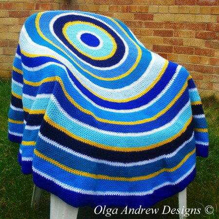 Round blanket/shawl/wrap crochet pattern 046