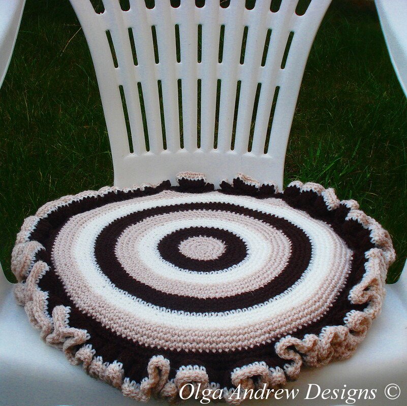 Chair seat cushion crochet pattern 044 - Image 2