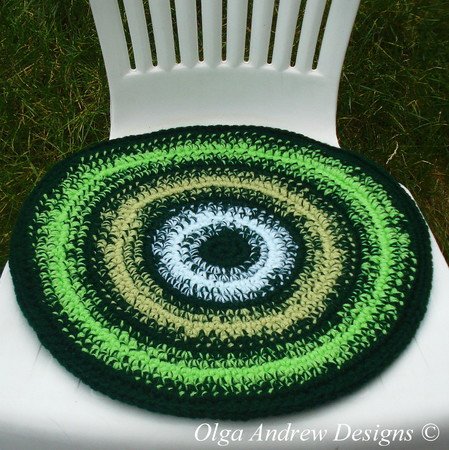 Chair seat cushion/pad crochet pattern 052