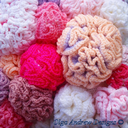 Coral reef cushion knit/crochet pattern 035