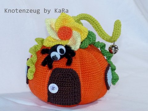 Türstopper Kürbis Feenhaus, Häkelanleitung