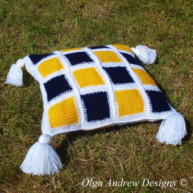 Patchwork cushion knit/crochet pattern 006 - Image 3