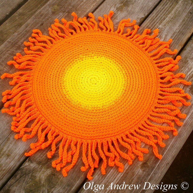 The Sun rug/chair seat cushion crochet pattern 056 - Image 2