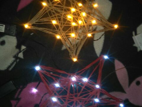 Weihnachtsstern mit Beleuchtung 