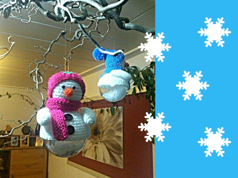 Häkel - Strickanleitung " Schneemann Kugel"