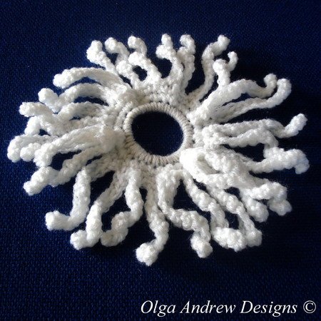 Scrunchie Chrysanthemum crochet pattern 071