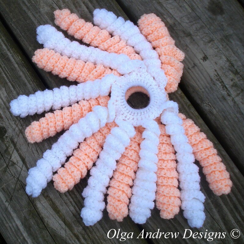 Scrunchie with long curls/spirals crochet pattern 077 - Image 4