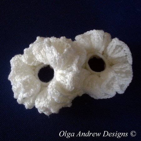 Wedding ruffle scrunchies crochet pattern 002