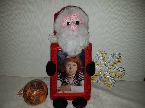 Häkelanleitung Weihnachtsrahmen (10x15 Bilderrahmen)