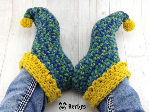 Häkelanleitung Haussocken "Waldelfe"