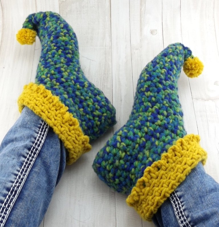 Häkelanleitung Haussocken "Waldelfe" - Bild 2