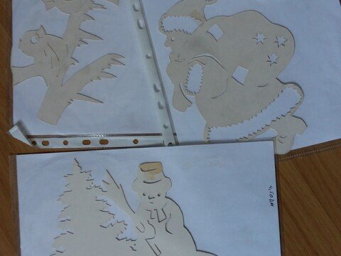 Weihnachtliche Vorlagen , Ausschneidebilder