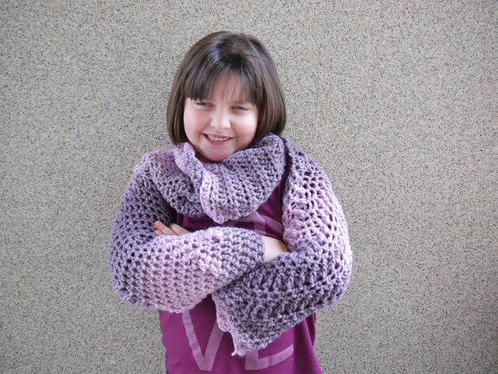Ärmelschal Flow - kuschelig - Häkelanleitung für Anfänger