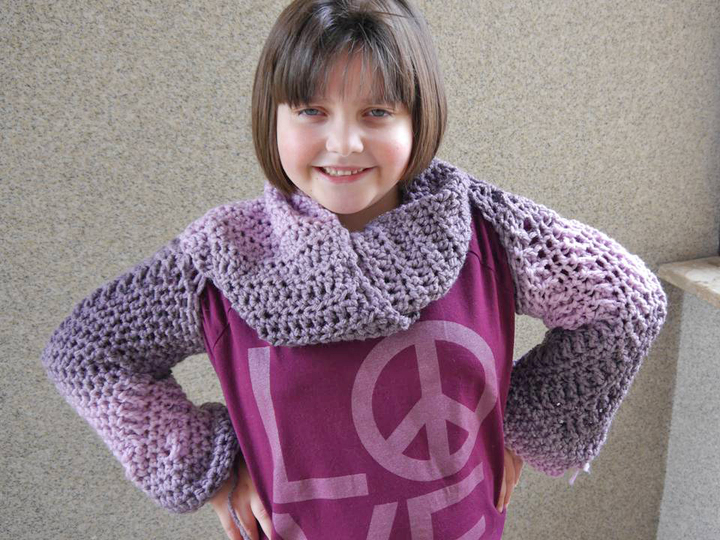 Ärmelschal Flow - kuschelig - Häkelanleitung für Anfänger