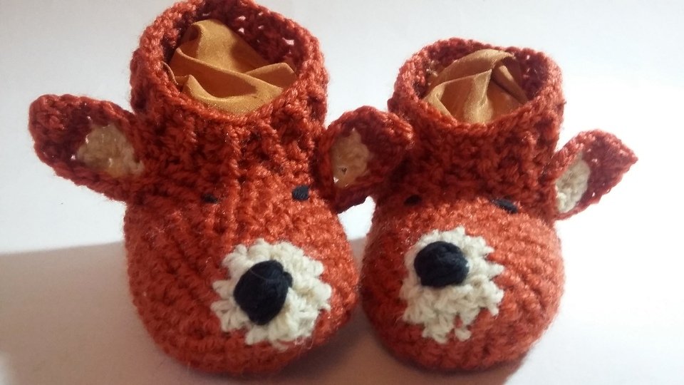 Easy! Babyschuhe "Schlauer Fuchs", Häkelanleitung 