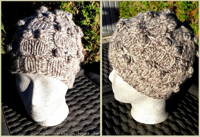Strickanleitung für Haube / Mütze in Zopf- und Noppenoptik | Mütze *Winterbommel* 