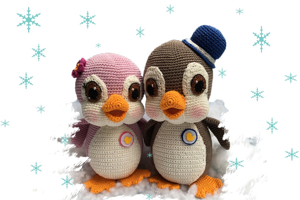 Pinguine Sally und Buck Häkelanleitung Amigurumi