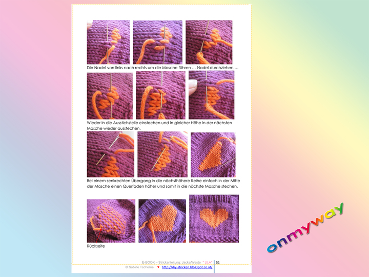Mädchenweste stricken, Mädchenjacke mit Blumen & Herz (3 Größen: 92 - 122)