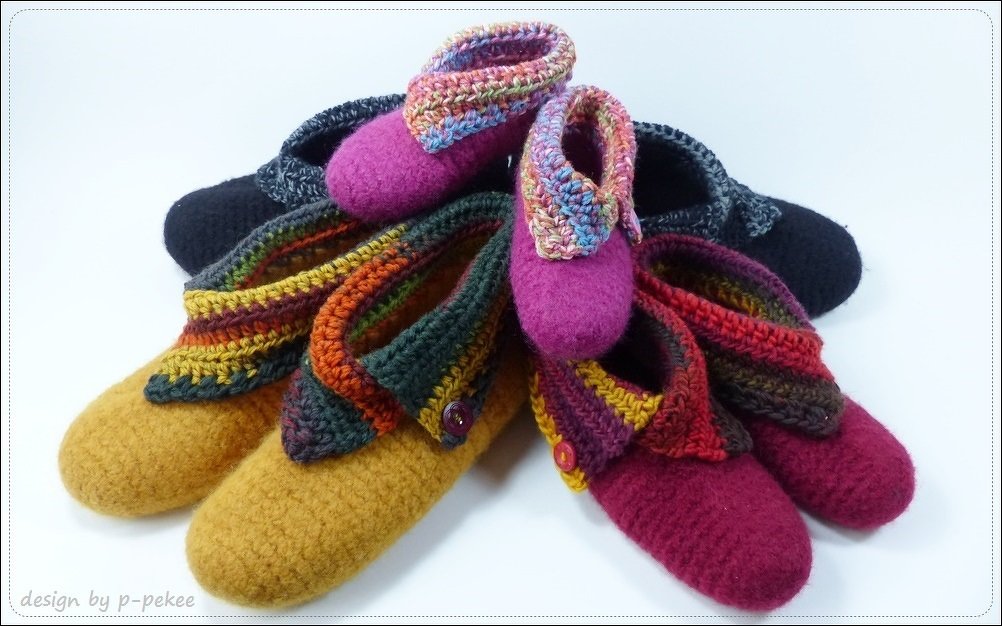 MeiHomies gehäkelte Filzschuhe für Klein & Groß Gr. 20-47