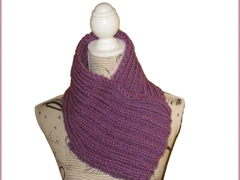 Strickanleitung Grobstrick Schal für Damen 80 cm lang