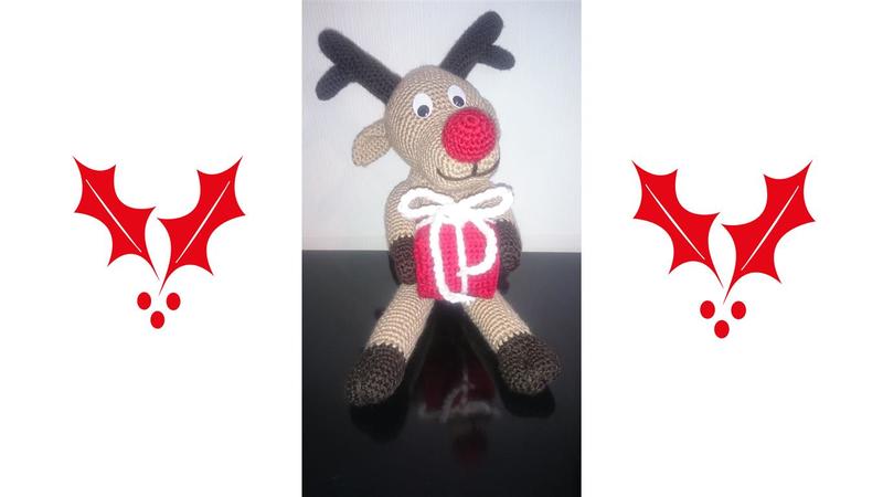 Crochet Pattern Rudolf the reindeer (14 pages)