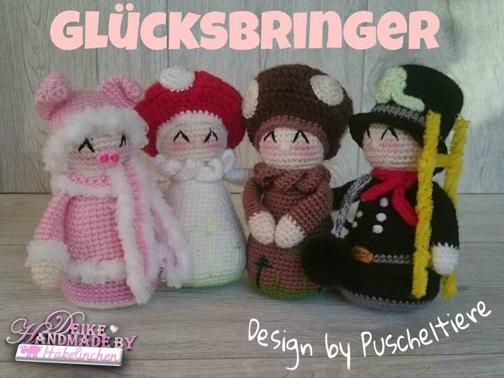 Häkelanleitungen Glücksbringer by Puscheltiere