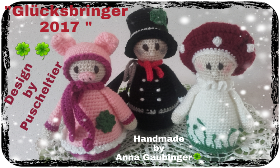 Häkelanleitungen Glücksbringer by Puscheltiere