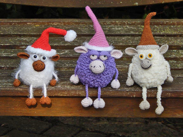 x-mas Schaf Weihnachten Häkelanleitung
