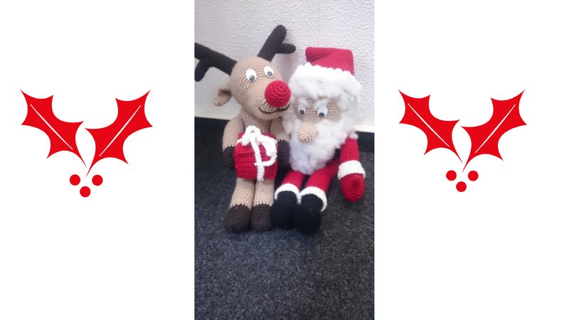 Double-Package Pattern - Santa Claus and Rudolf Reindeer