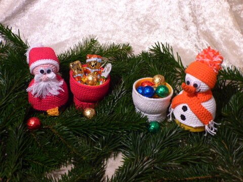 Häkelanleitung Sparpack - Hideaways Schneemann und Weihnachtsmann - leicht