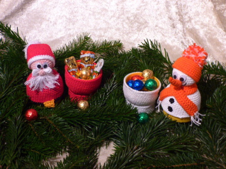 Häkelanleitung Sparpack - Hideaways Schneemann und Weihnachtsmann - leicht