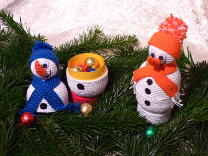 Häkelanleitung Sparpack - Hideaways Schneemann und Weihnachtsmann - leicht