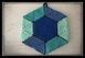 Häkelanleiung 6 eckiger Topflappen (doppelt), Hexagon
