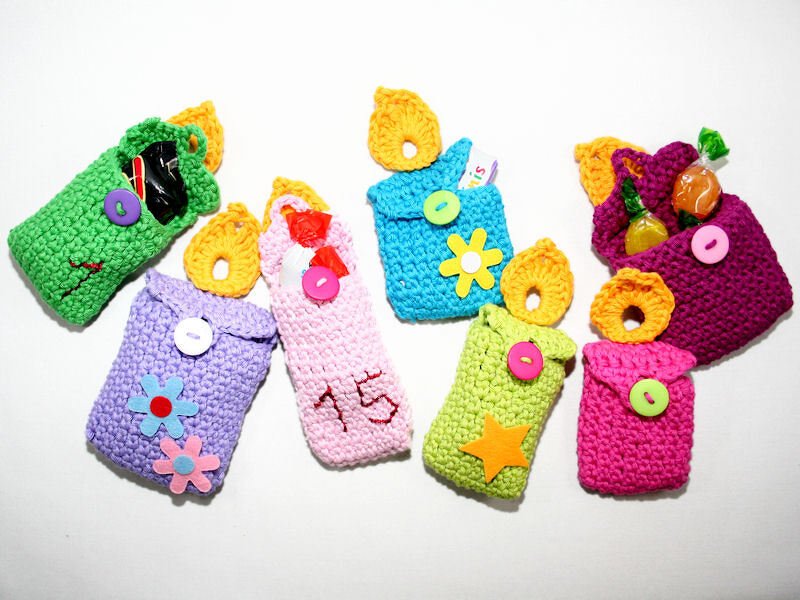 Mini Kerzen-Täschchen - Adventskalender - Häkelanleitung - Bild 2