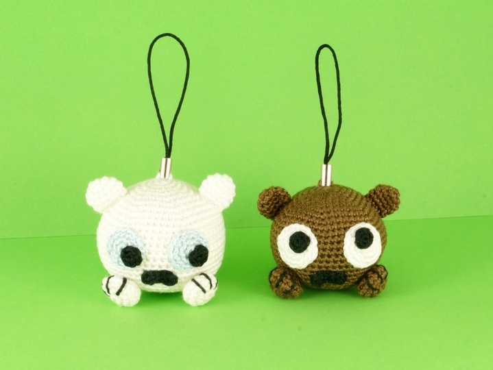 witzige Bärchen - Schlüsselanhänger, Taschenbaumler, Christbaumkugeln