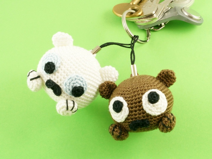 witzige Bärchen - Schlüsselanhänger, Taschenbaumler, Christbaumkugeln