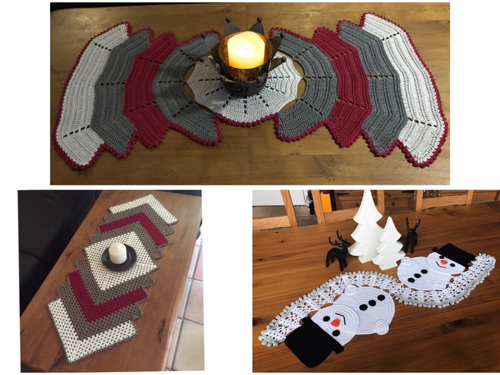 H&auml;keln / Sparpreis!!! Anleitung Grannydecke, Tischl&auml;ufer (rund) und Tischl&auml;ufer-Schneemann