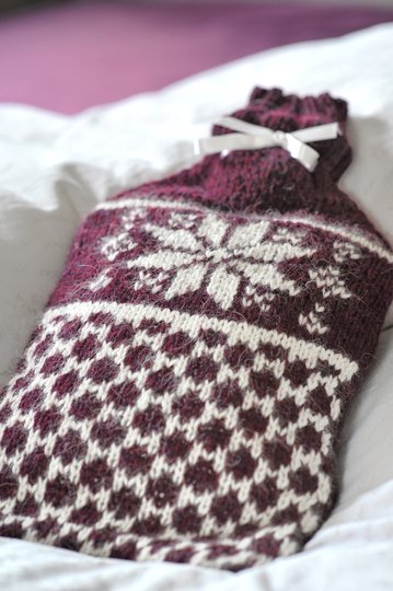 Fair-Isle hot water bottle cozy